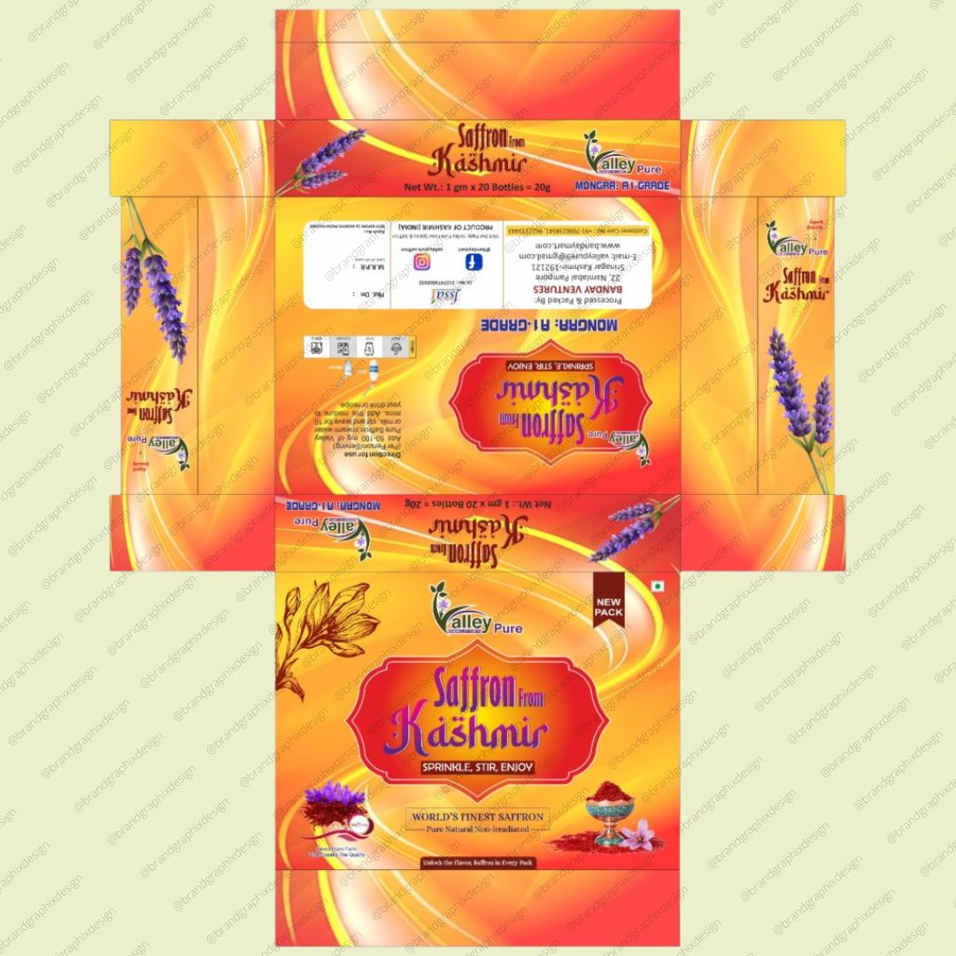 Saffron From Kashmir packaging design