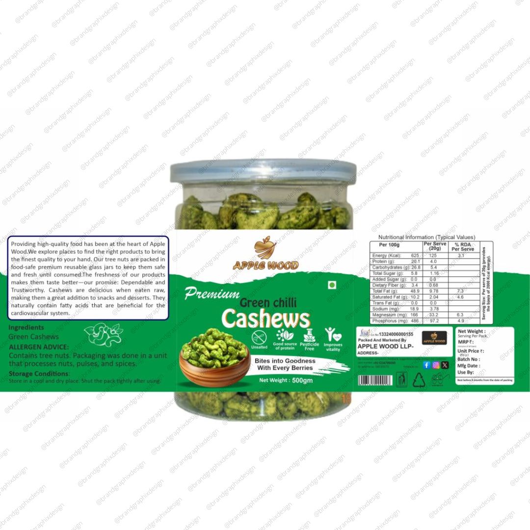 Apple Wood Green Chilli Cashews